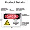 Signmission Fire Pump Room Authorized Danger Sign, Aluminum, 14in W x 10in L, 2PK OS-2PACK-DS-A-1014-L-1920 - alternate 8